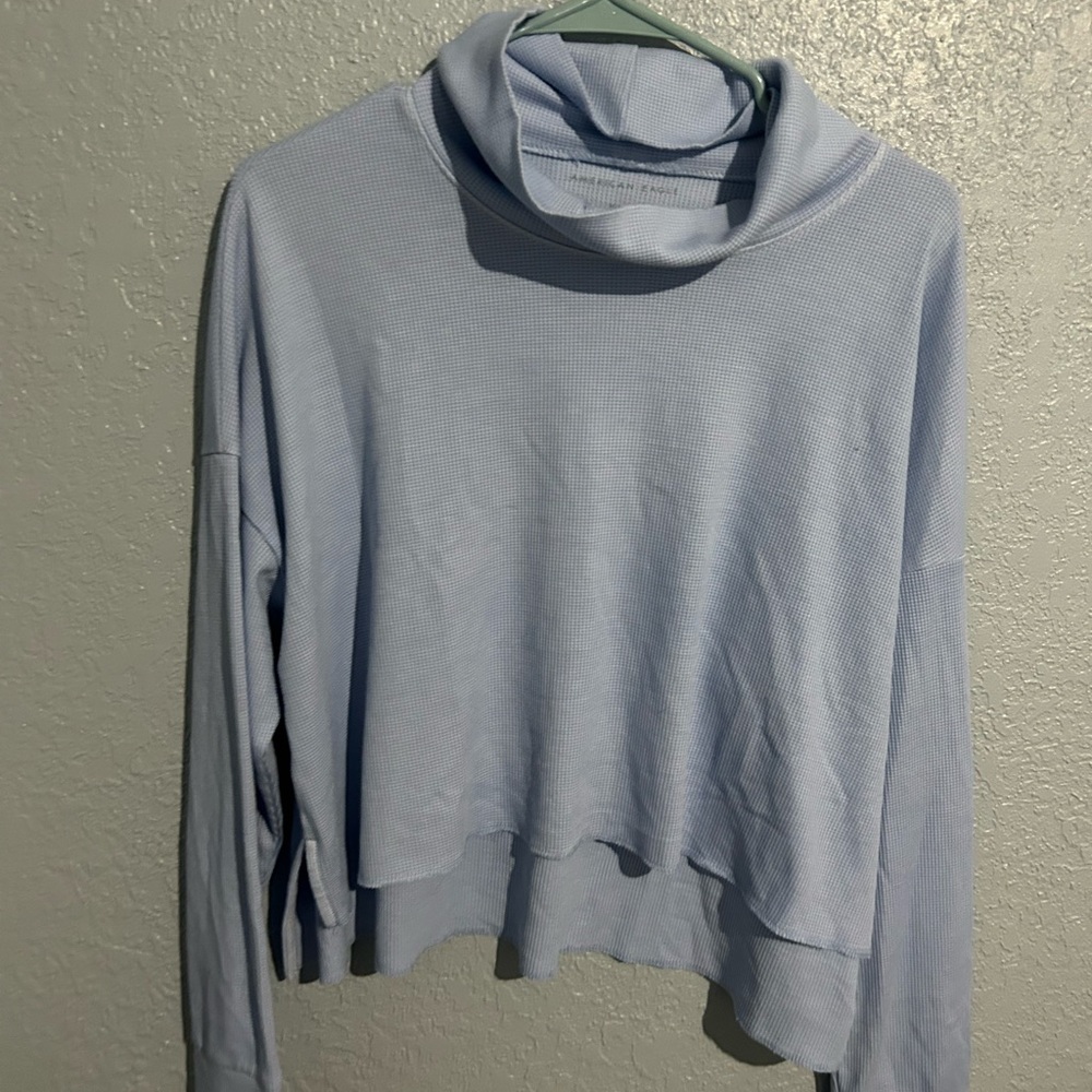 American Eagle Outfitters Sky Blue Knit Top